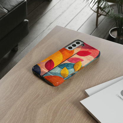 Abstract Orange Blue Design - Tough Samsung S22 Phone Case