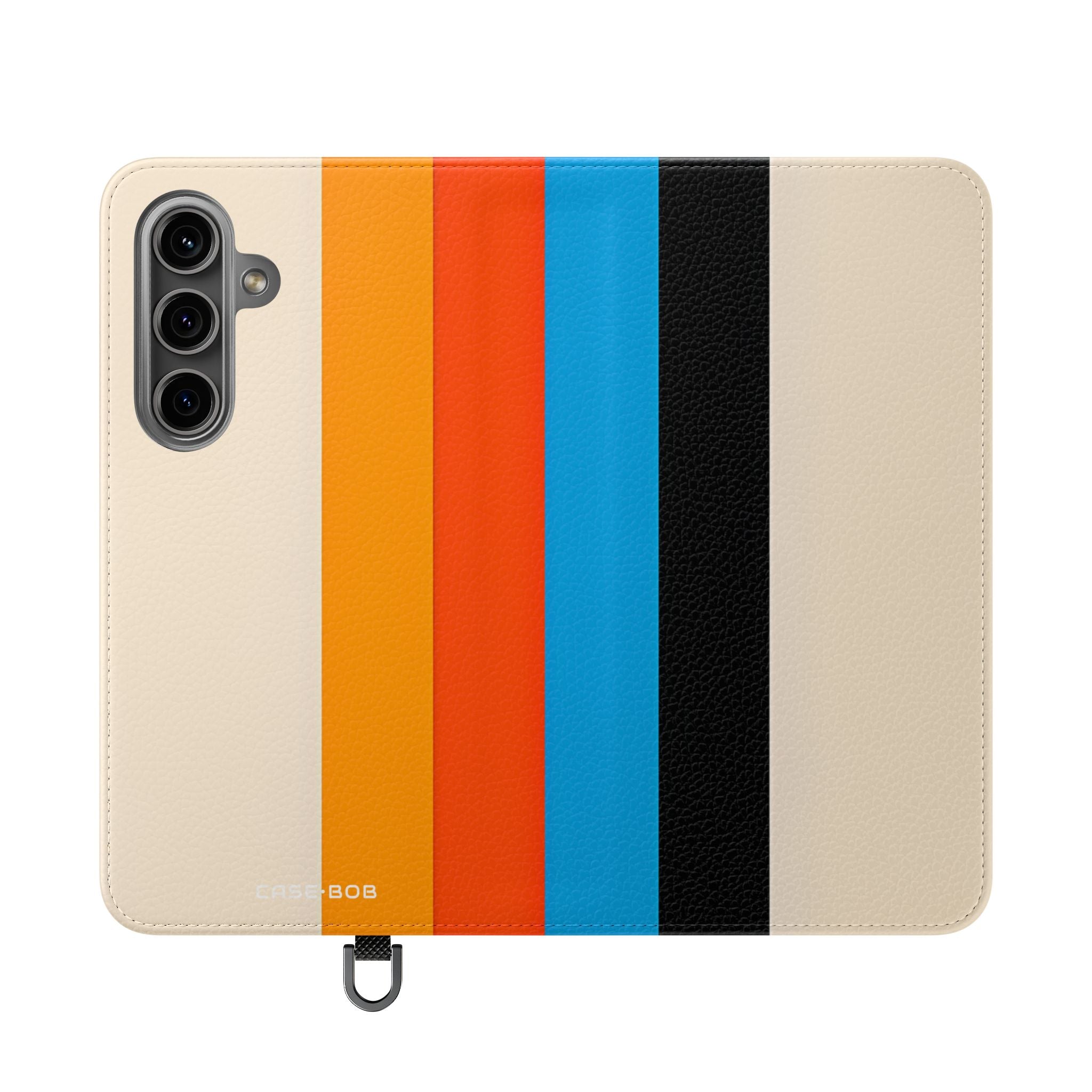 Sateenkaariraitoja beige - Samsung S24 Case - Lompakkotyyppinen