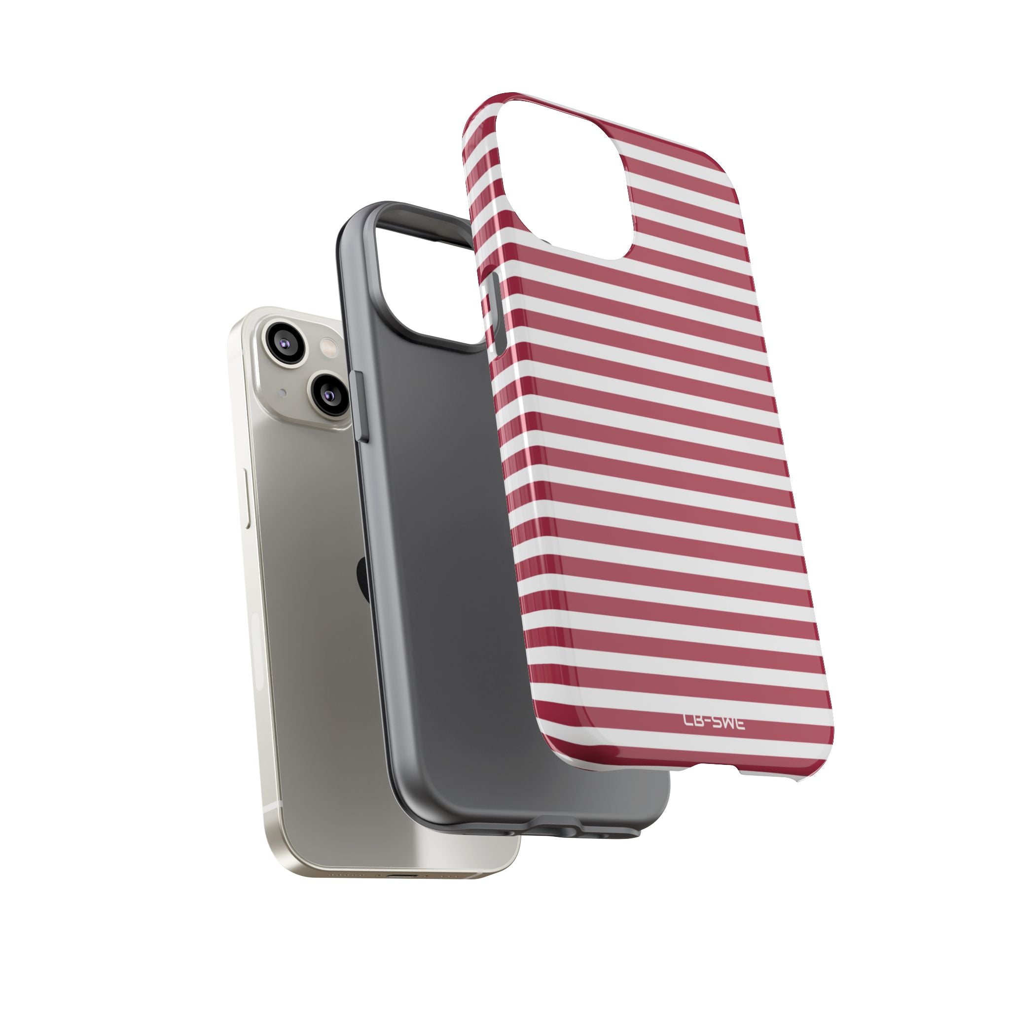 Crimson Stripes Flow - iPhone Case