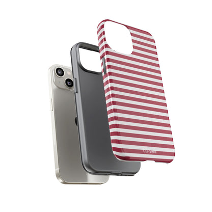 Crimson Stripes Flow - iPhone Case