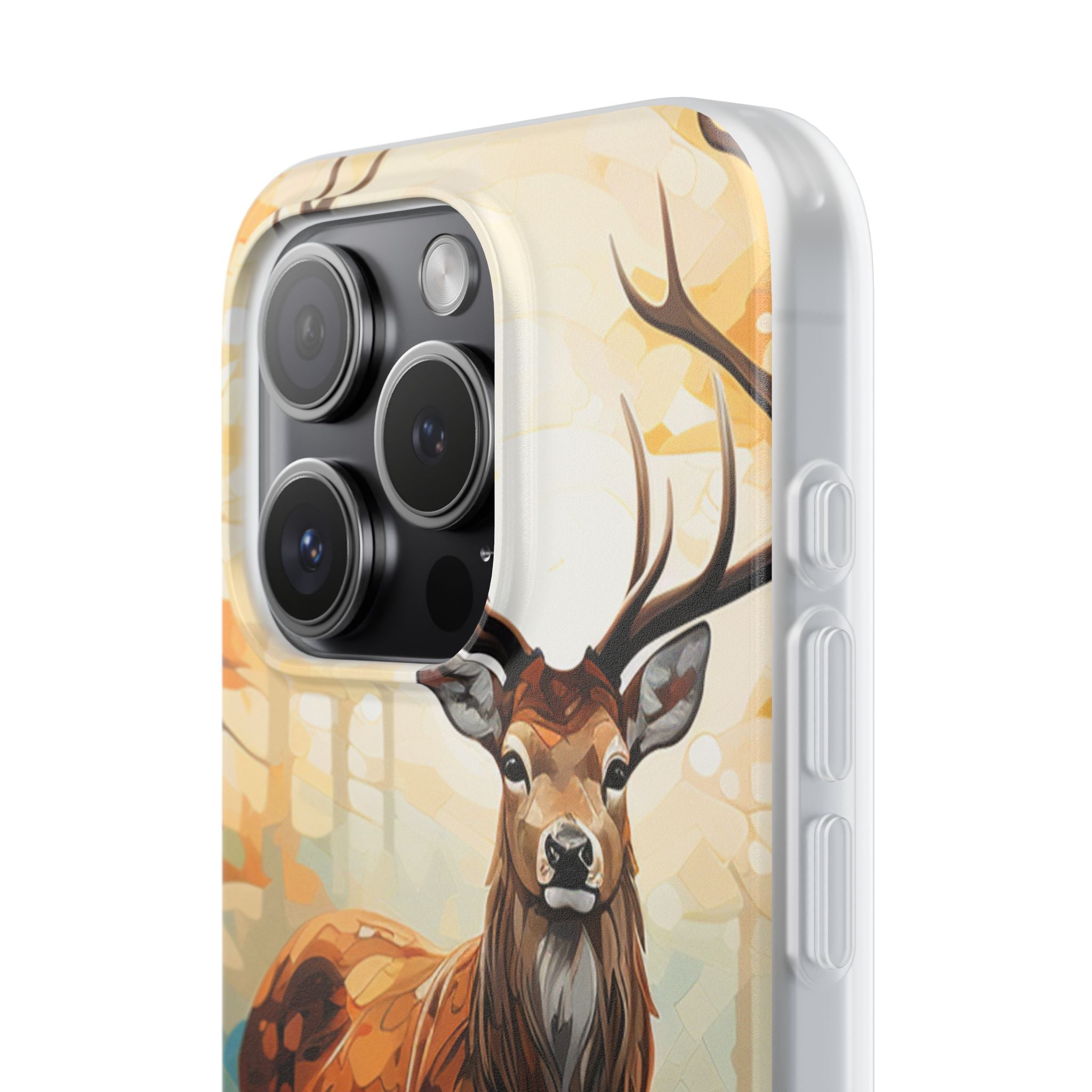 Glowing Stag iPhone 15 Pro Case - Soft