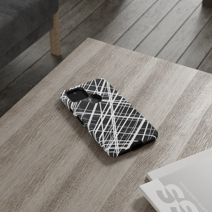 White Line Elegance - Protective Phone Case