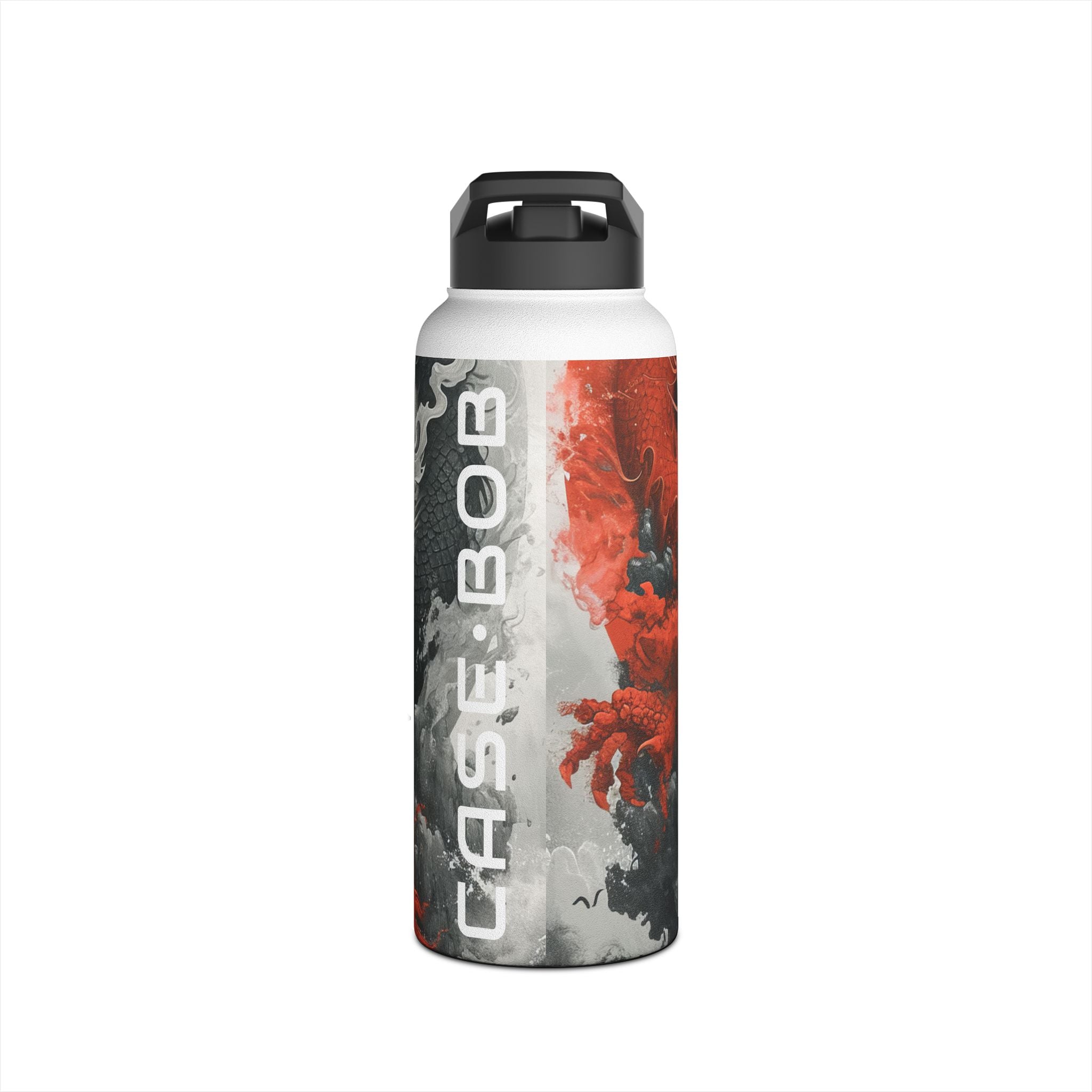 Twin Dragons Dance - Stainless Steel Water Bottle