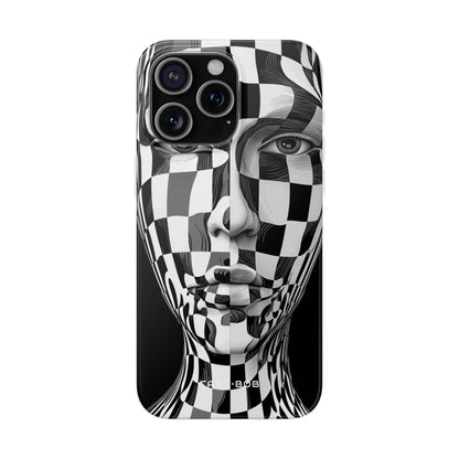 Checkered Face iPhone 15 Pro Max Case - Soft