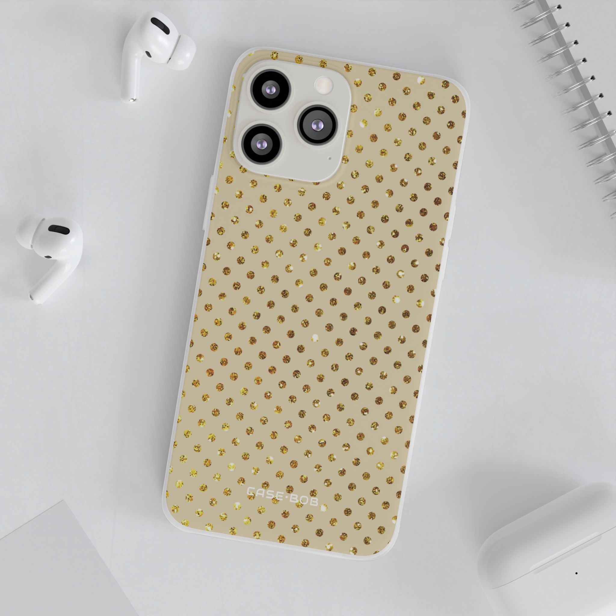 Gold Sparkle Grid iPhone 13 Pro Max - Soft
