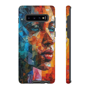 Geometric Fusion Lady - Protective Phone Case