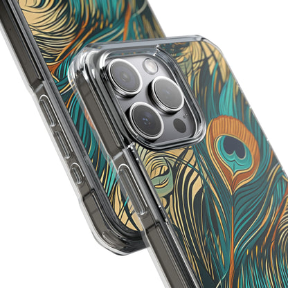 Art Nouveau Peacock Elegance iPhone 15 - Clear Impact Phone Case