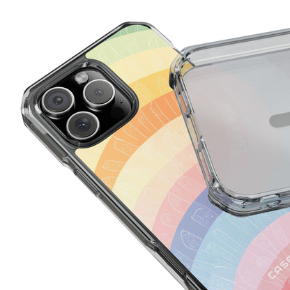 Pastel Rainbow Bands iPhone 16 Pro Max Case - Impact