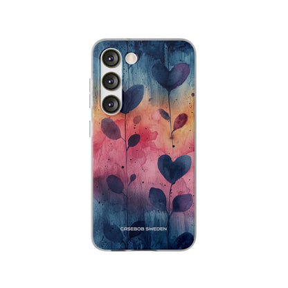 Watercolor Heart Art - Flexi Samsung S23 Phone Case