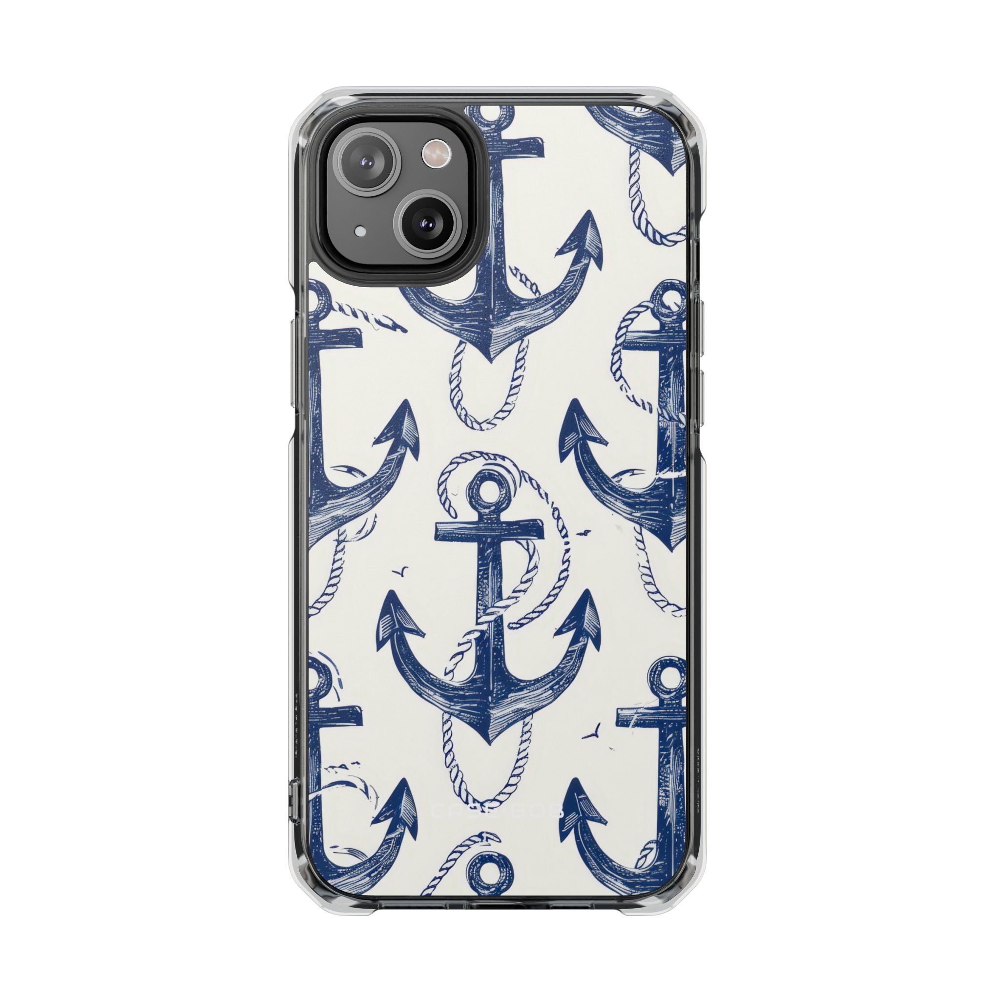Navy Anchor Loop iPhone 14 Plus Case - Impact