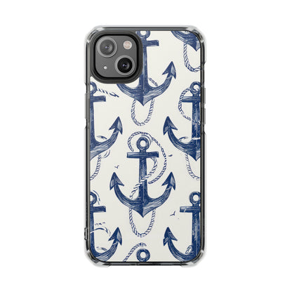 Navy Anchor Loop iPhone 14 Plus Case - Impact