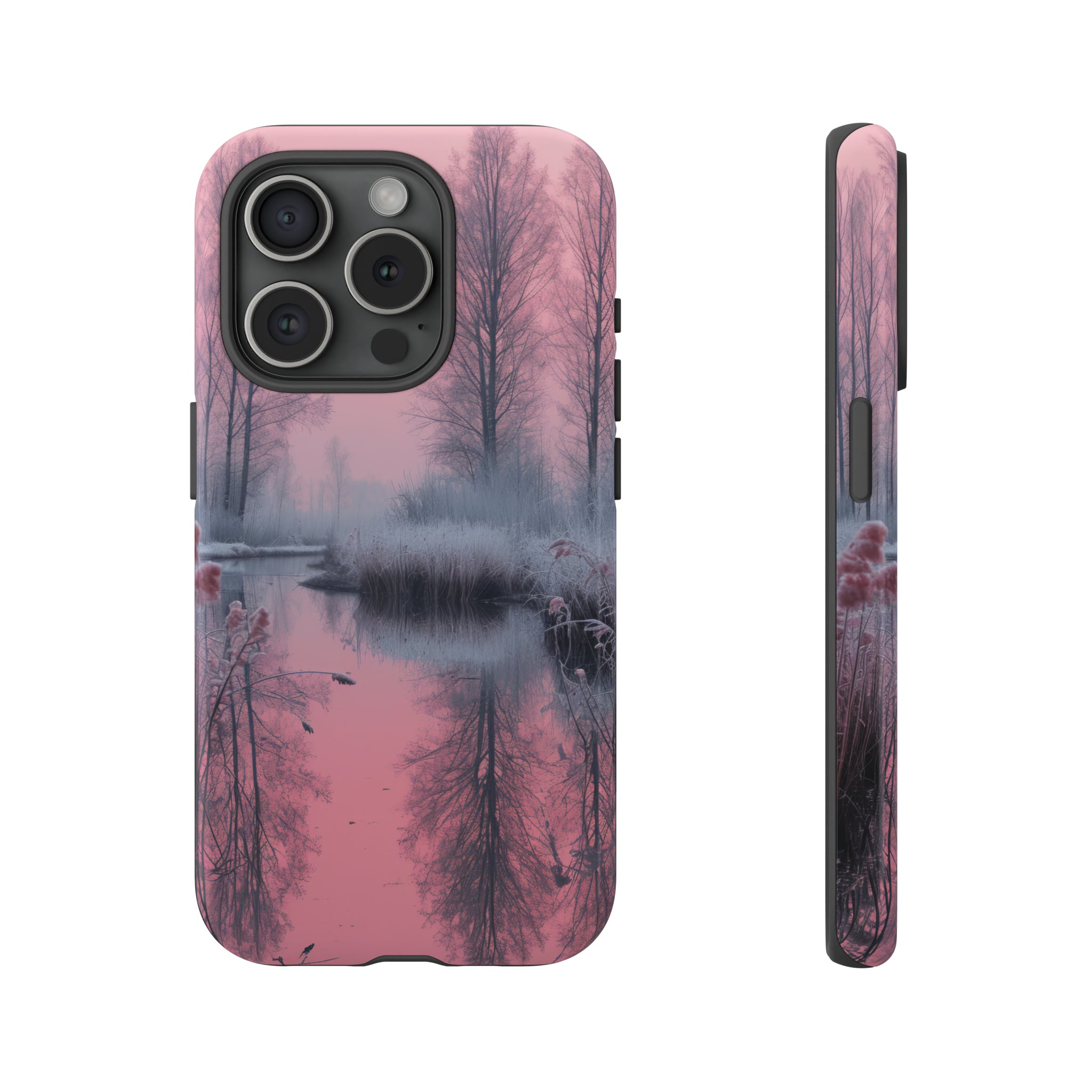 Pink Winter Lake Whisper - Protective Phone Case