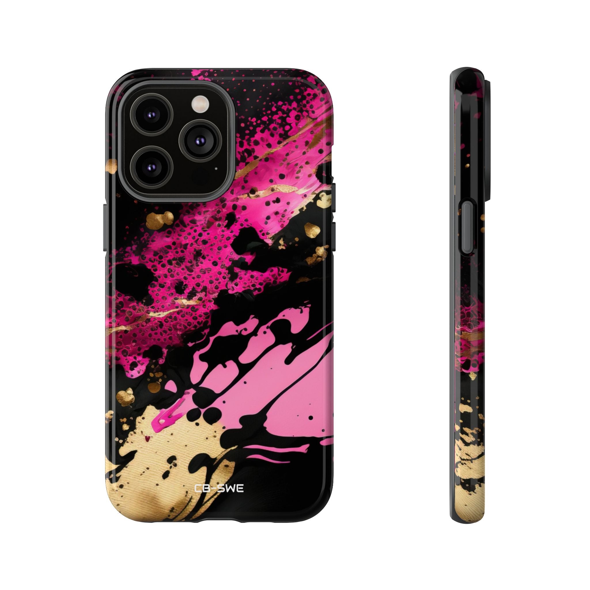 Dynamic Splatter Elegance - iPhone Case