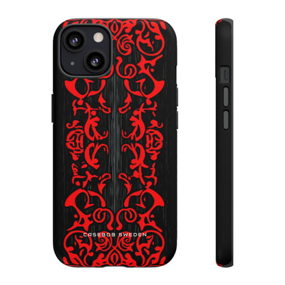 Gothic Crimson Symmetry iPhone 13 - Tough Phone Case