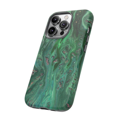 Light Green Ink Art iPhone Case (Protective) Phone Case