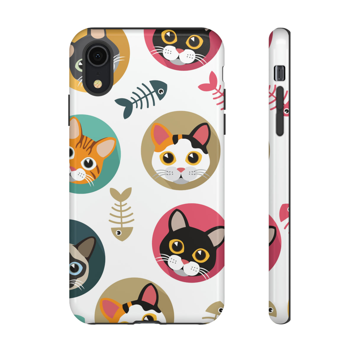 Cats Fishbone - Protective Phone Case