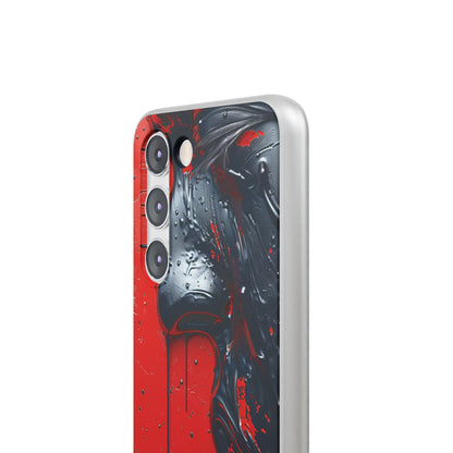 Textured Crimson Bloom Samsung S23 - Flexi Phone Case