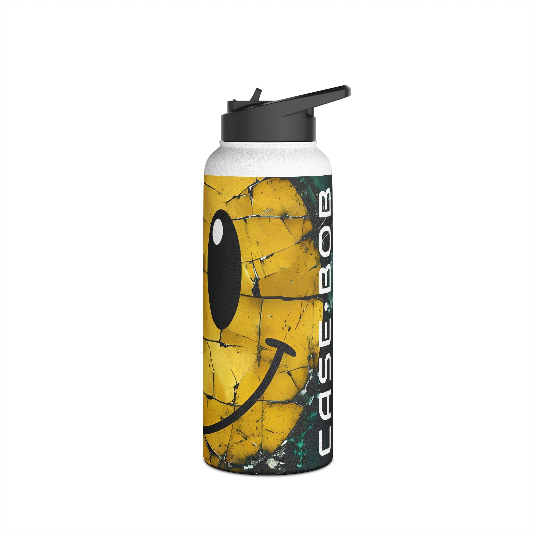 Cracked Smiley - Ruostumaton teräs vesipullo