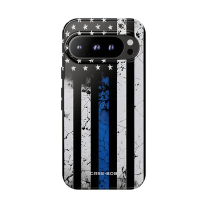 Blue Stripe Flag Google Pixel 9 Pro Case - Tough