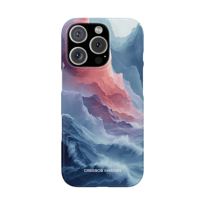 Mountain Wave Serenity - Slim iPhone 16 Phone Case