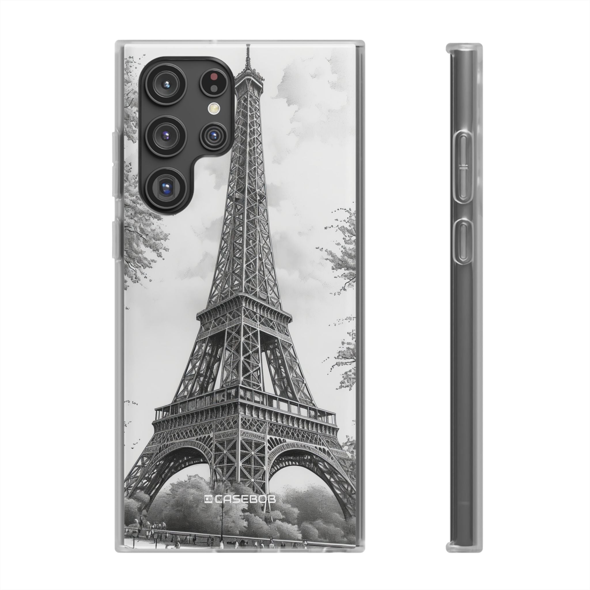 Parisian Monochrome Majesty | Flexible Phone Case for Samsung Galaxy