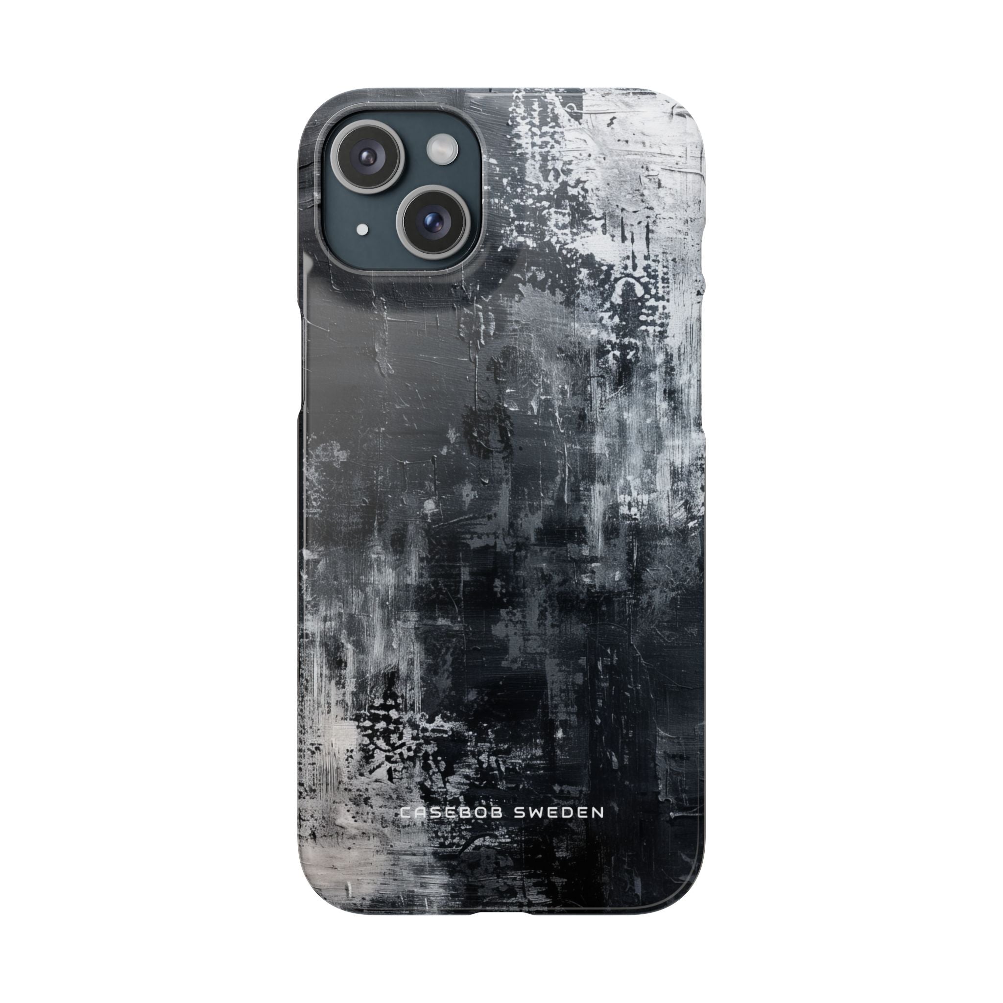 Textured Monochrome Blossom iPhone 15 - Slim Phone Case