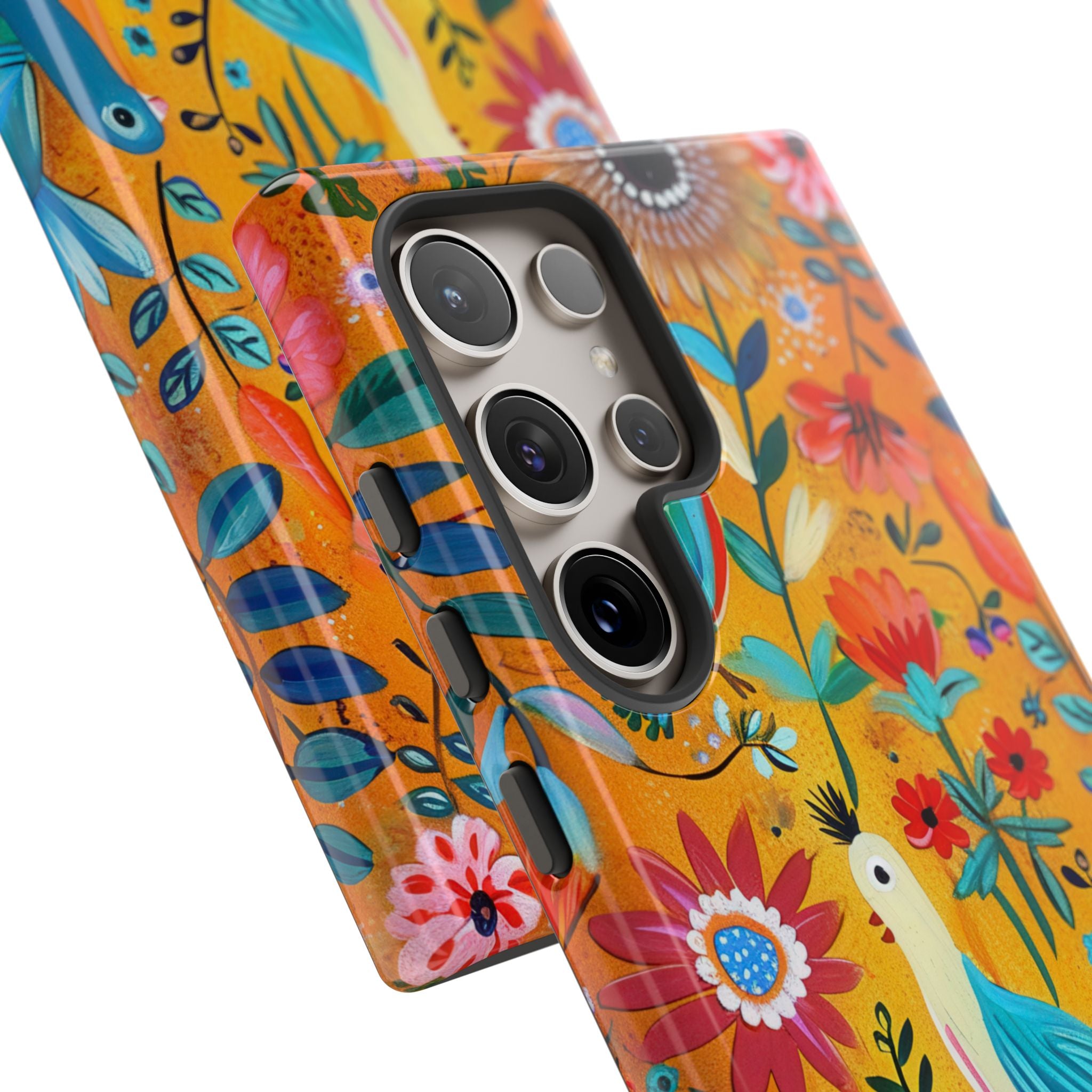 Colorful Birds Bloom Samsung S24 Ultra Case - Tough