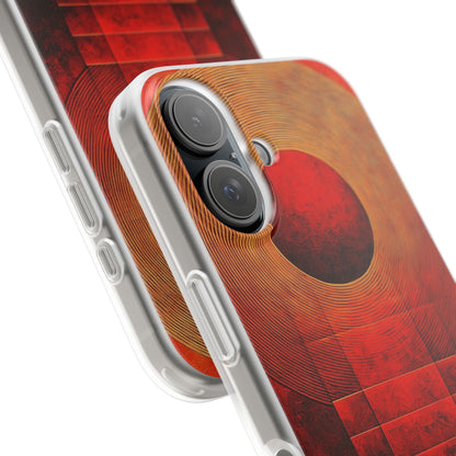 Crimson Orbit iPhone 16 Case - Soft