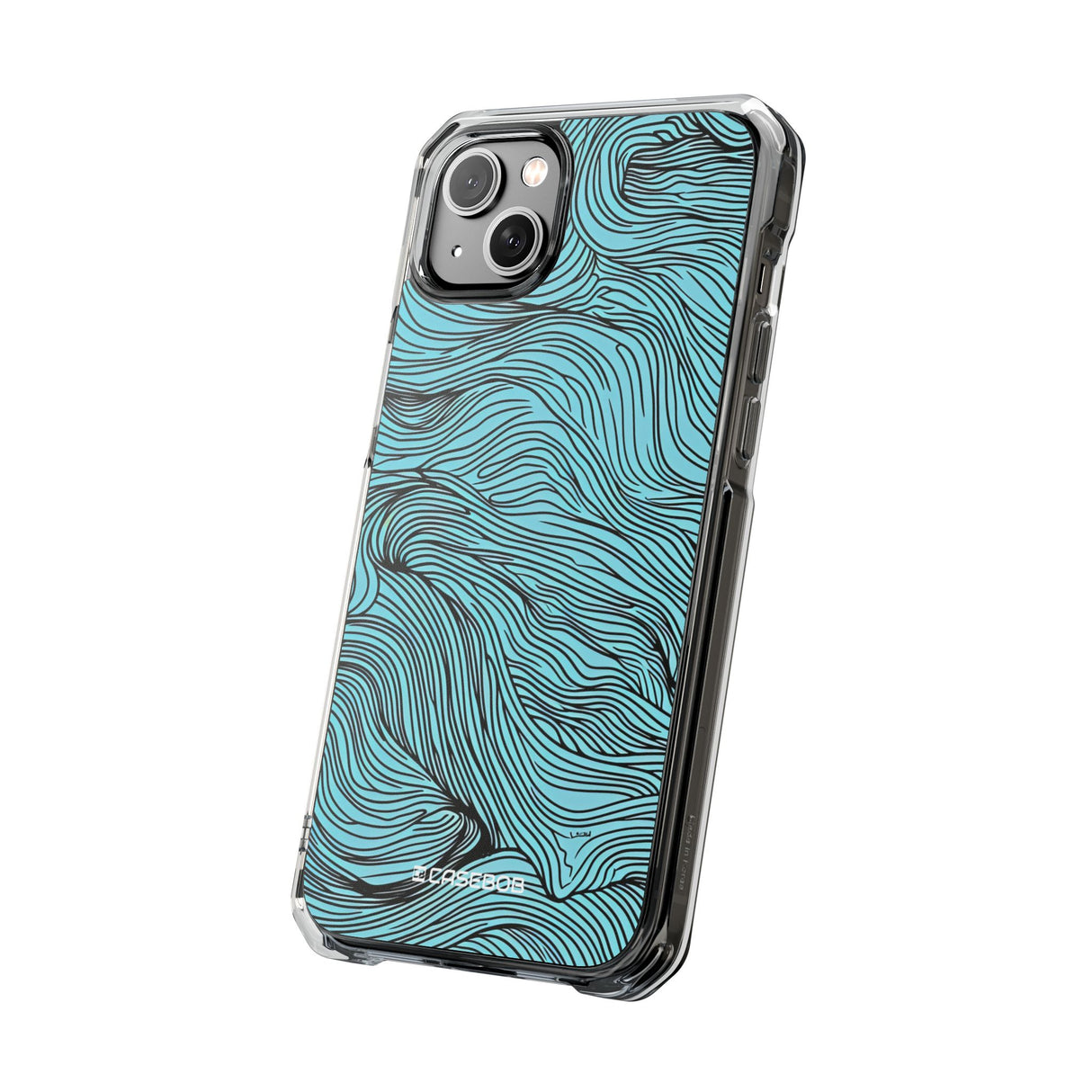 Wavy Serenity - Phone Case for iPhone (Clear Impact - Magnetic)