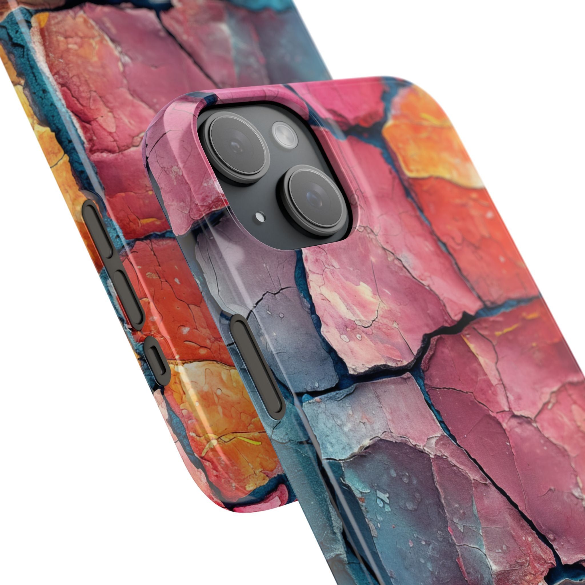 Cracked Earth Mosaic - Slim iPhone 15 Phone Case