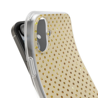 Gold Sparkle Grid iPhone 16 Plus Case - Soft