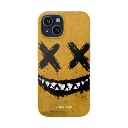 Jagged Smile Yellow iPhone 15 Case - Soft