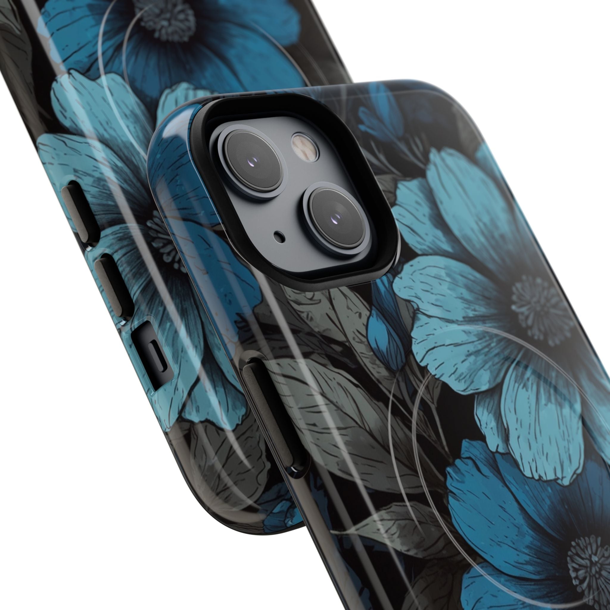 Blue Petal Radiance iPhone 14 Case - Tough+
