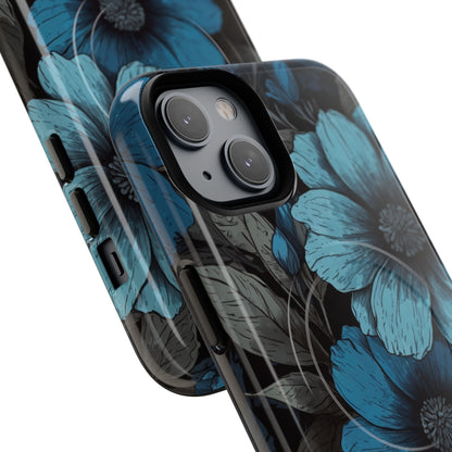Blue Petal Radiance iPhone 14 Case - Tough+