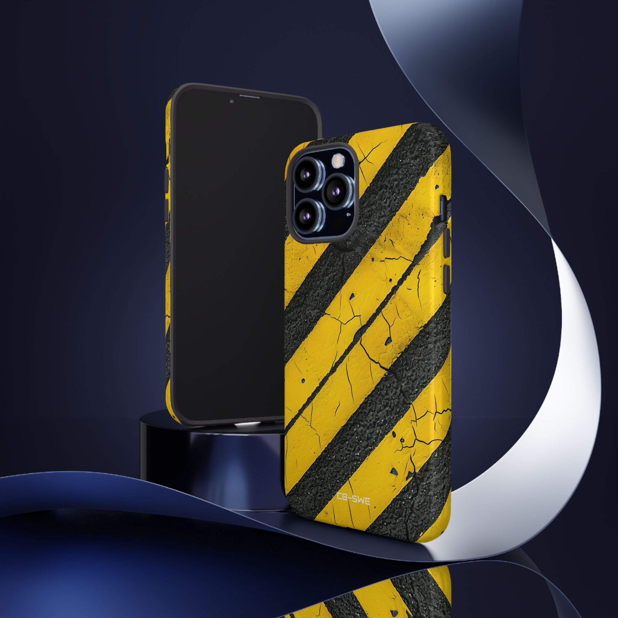 Cracked Hazard Lines - iPhone Case