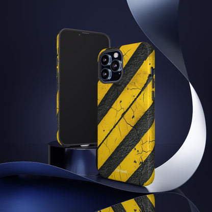 Cracked Hazard Lines - iPhone Case