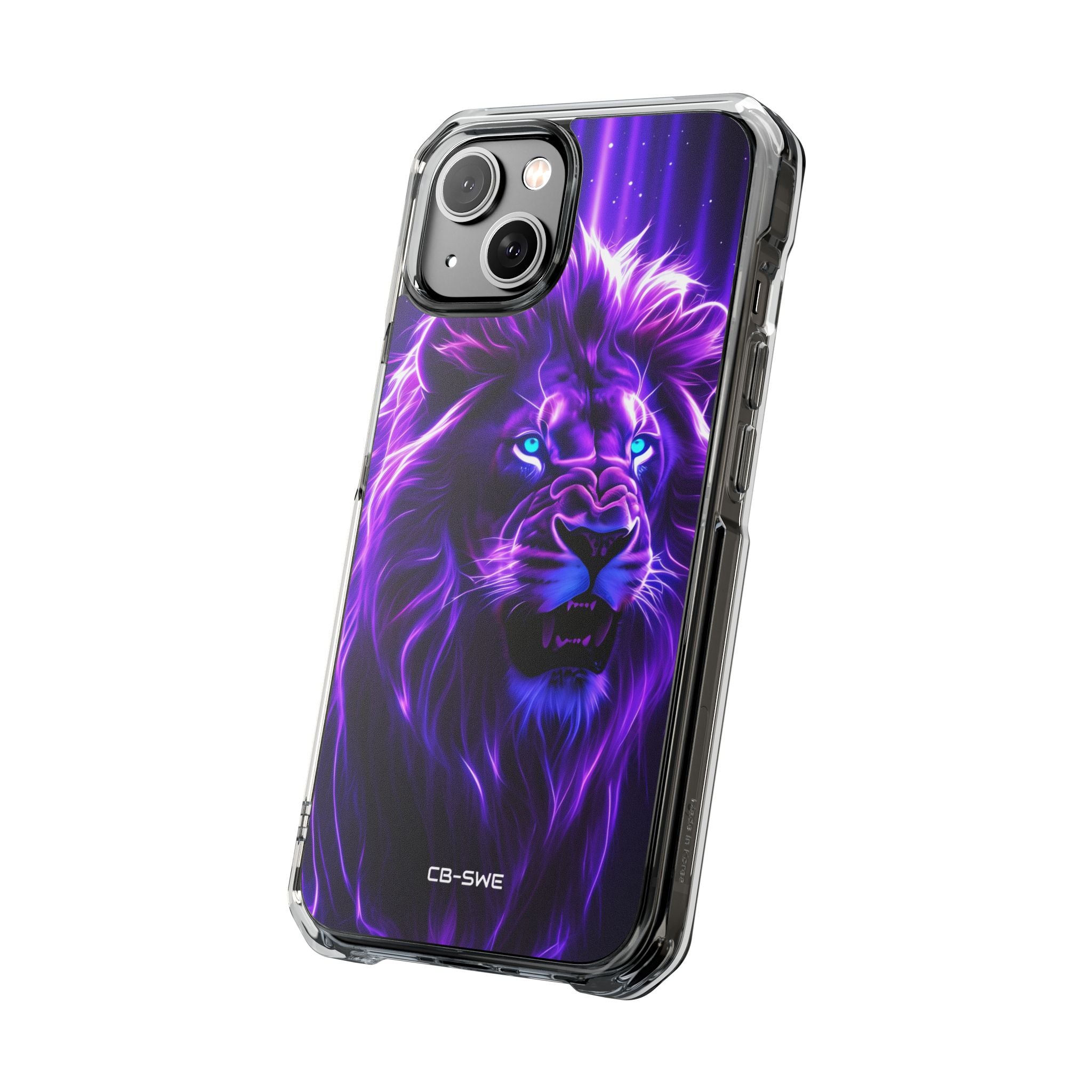Neon Lion Majesty iPhone Case - Impact