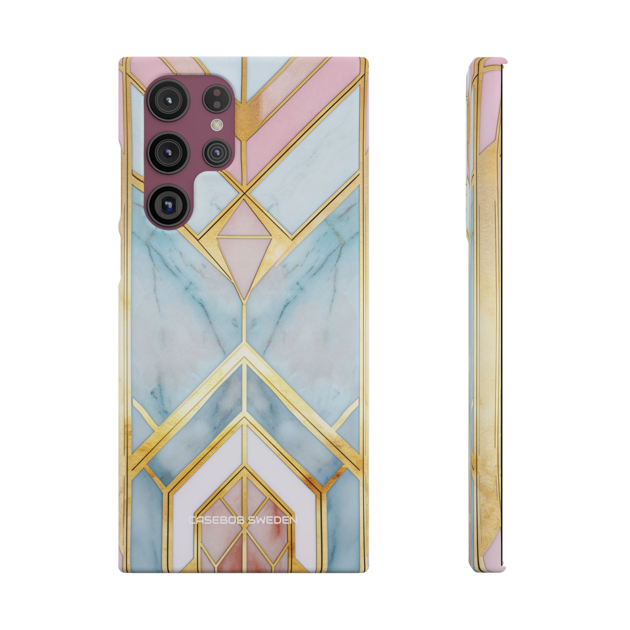 Gold Pink Art Deco - Slim Samsung S22 Phone Case