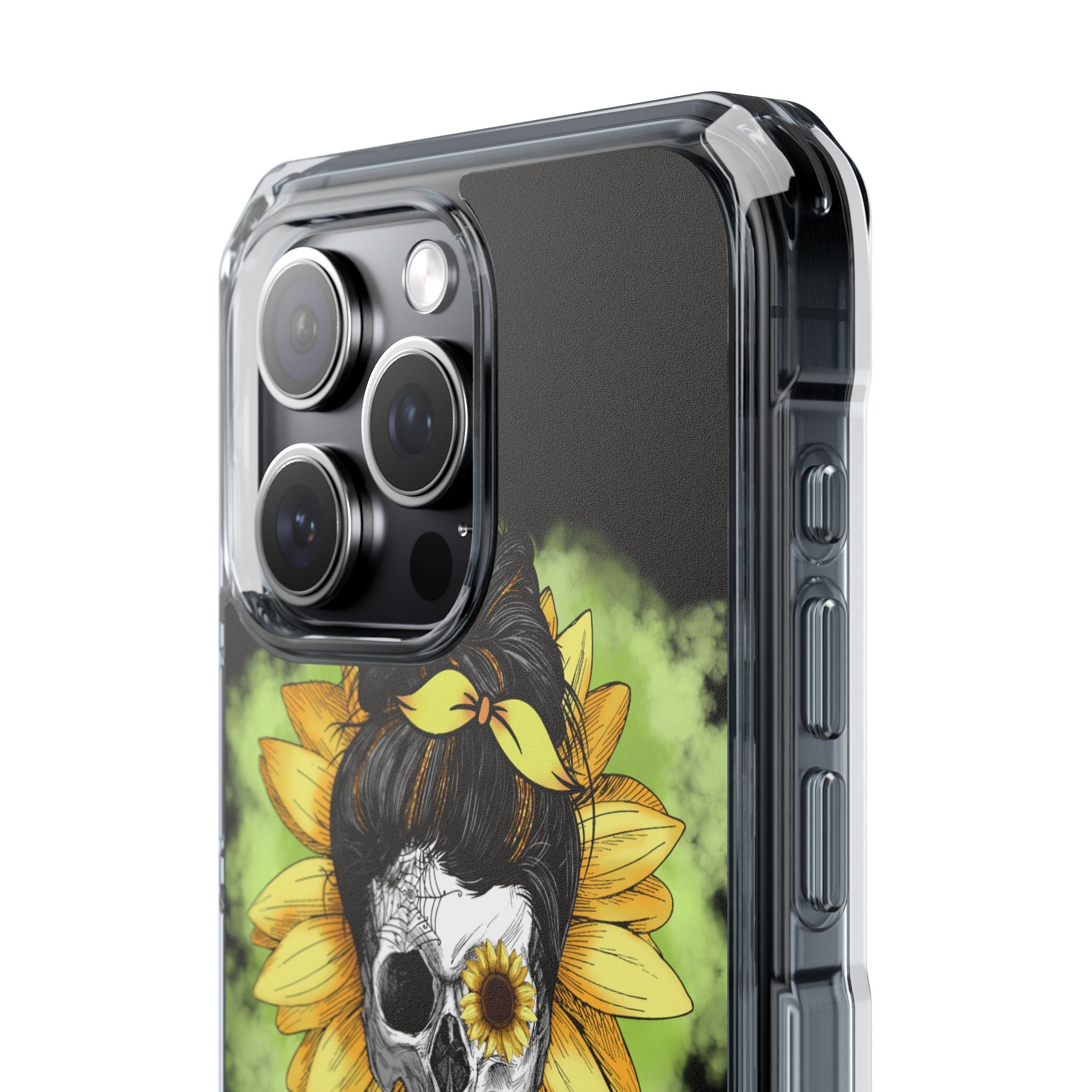 Sunflower Skull Fusion iPhone Case - Impact