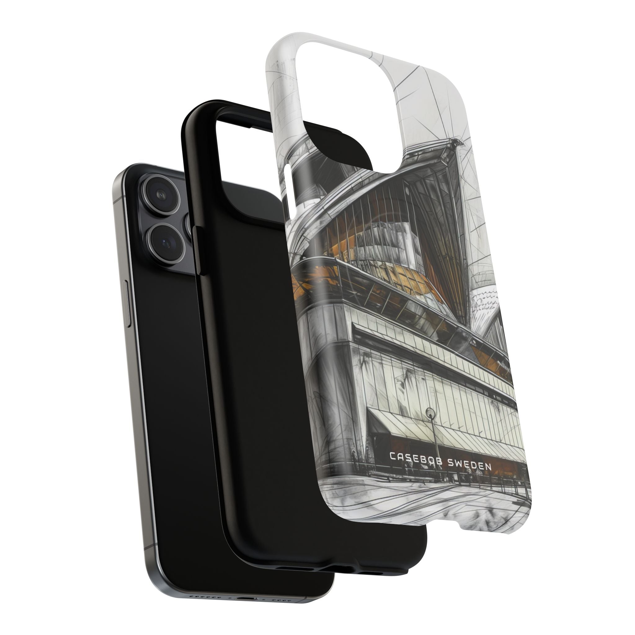 Architectural Curves in Line Formation iPhone 15 | Tough+ Phone Case