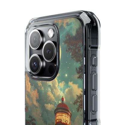 Vintage Moonlit Diner Fantasy iPhone 15 - Clear Impact Phone Case