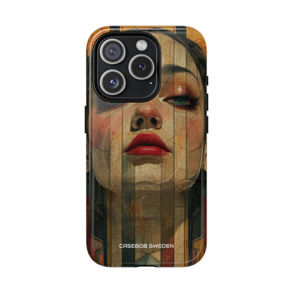 Bold Art Deco Portrait - Tough + MagSafe® iPhone 15 Phone Case