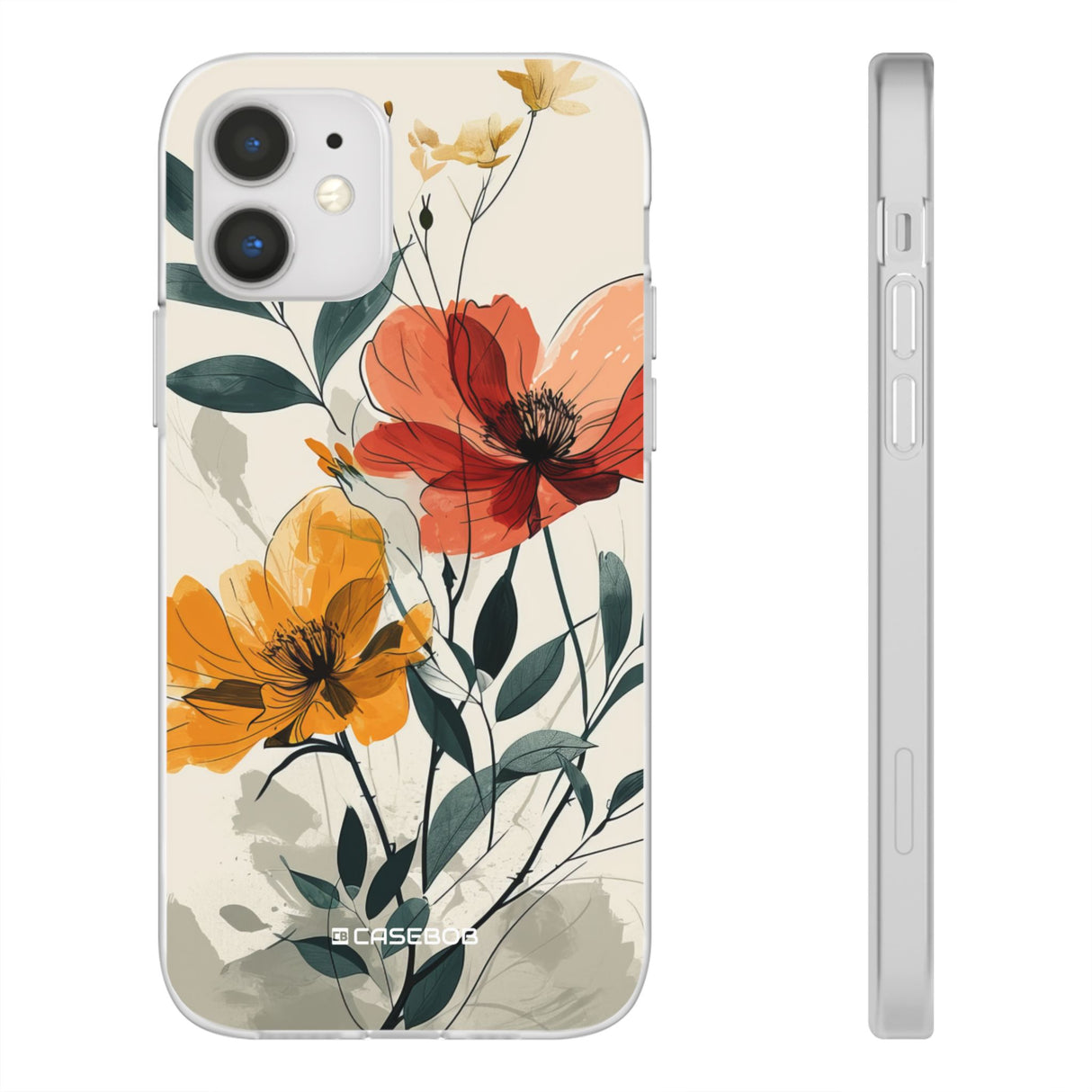 Serene Floral Harmony | Flexible Phone Case for iPhone