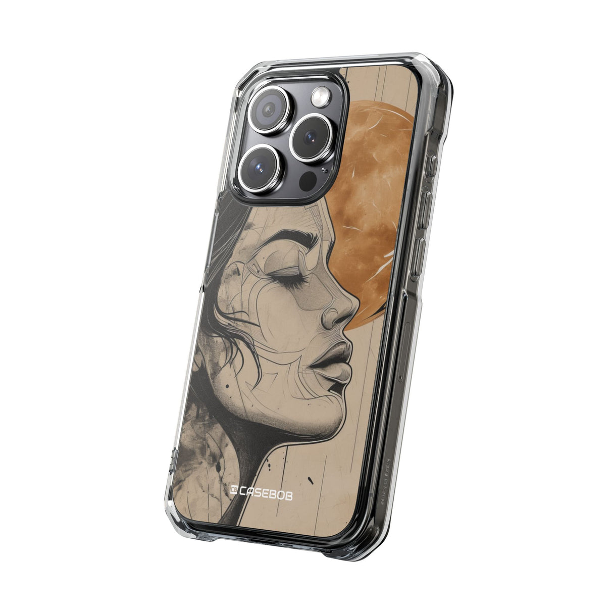 Lunar Introspection - Phone Case for iPhone (Clear Impact - Magnetic)