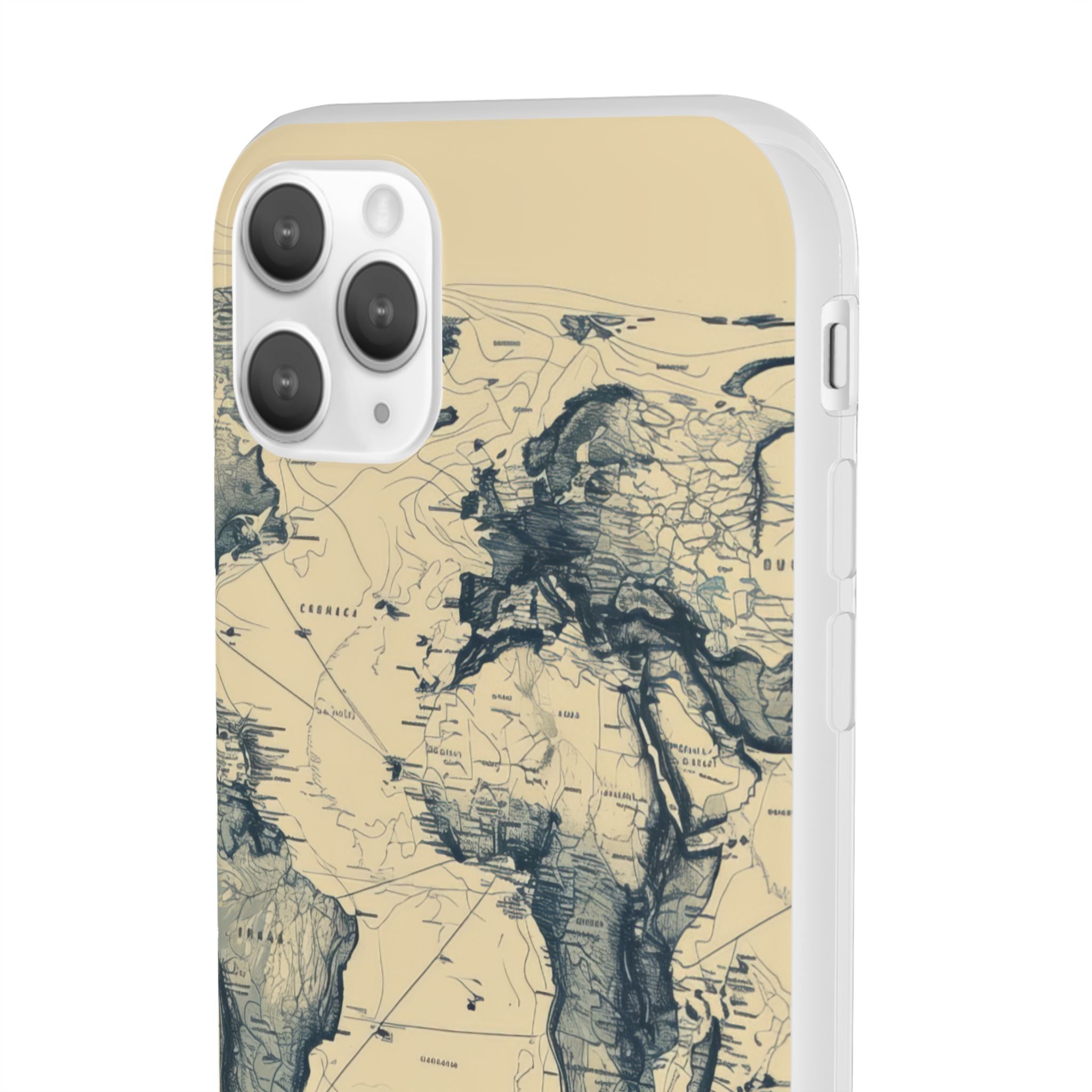 Vintage World Map | Flexible Phone Case for iPhone