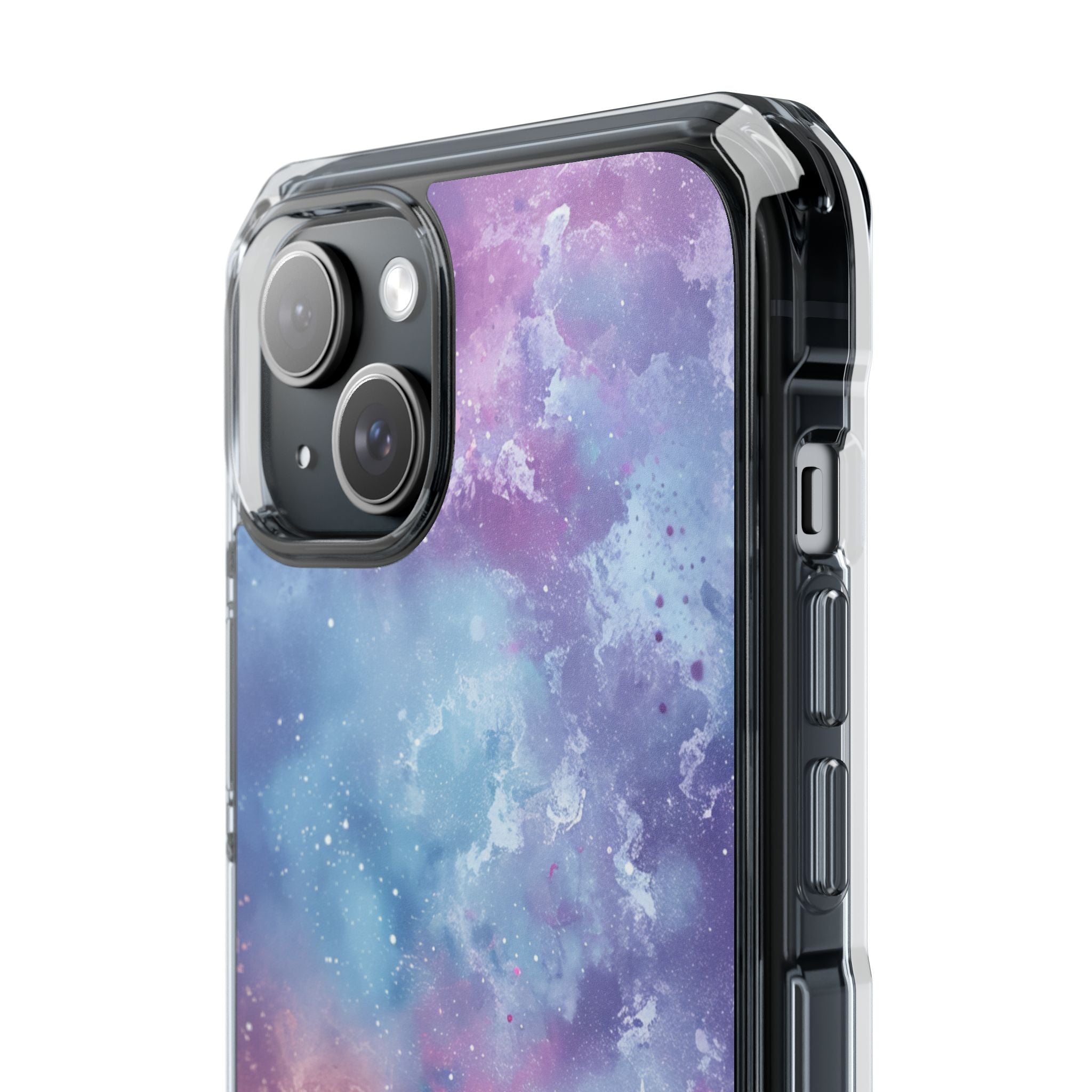 Cosmic Nebula Swirls - Clear Impact iPhone 15 Phone Case