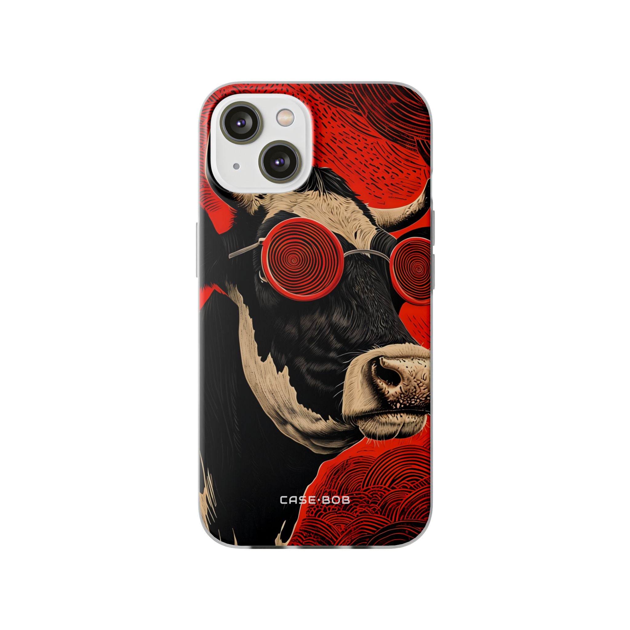 Hypnotic Cow iPhone 14 Case - Soft