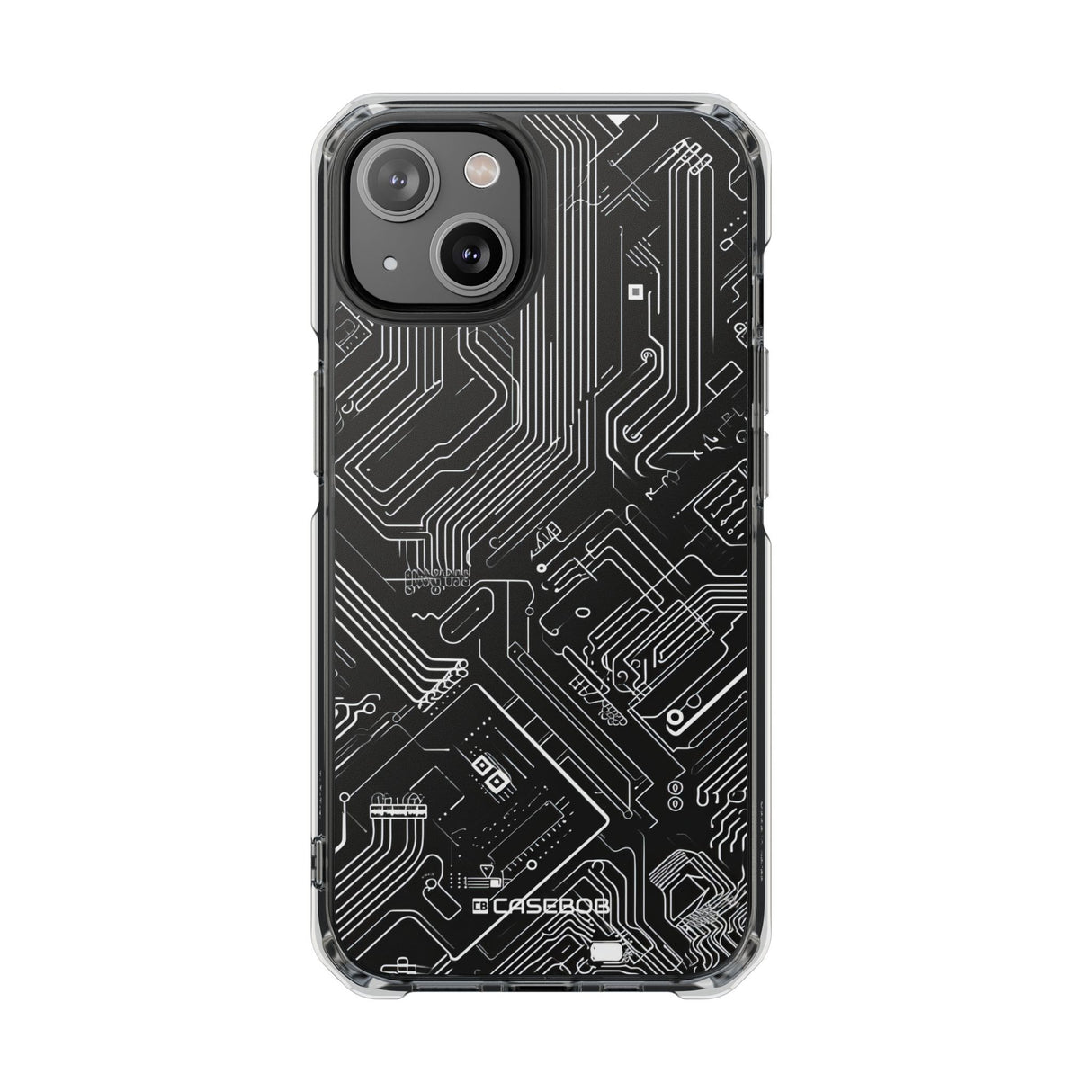 Cyber Circuitry Art - Phone Case for iPhone (Clear Impact - Magnetic)