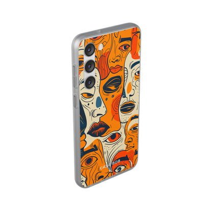 Tangled Faces Sunset Samsung S23 Plus Case - Soft