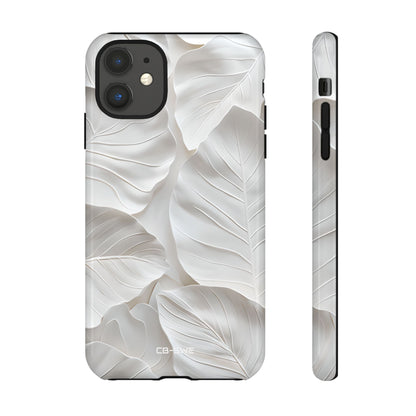 Elegant Leaf Relief - iPhone Case